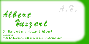 albert huszerl business card